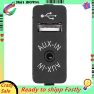 Car USB AUX In Plug Auxiliary Input Socket Adapter for  E81 E87 E90 F10 F12 E70 X4 X5 X6