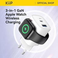 KiiP WH32 3in1 Charger Adapter Head GaN6 22W Fast Charging USB Type C iWatch Wireless Charging