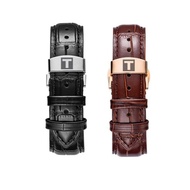 Tissot Watch Strap Men Women Genuine Leather Original 1853 Leroc T006 Dulu Junya Butterfly Buckle Bracelet 19mm