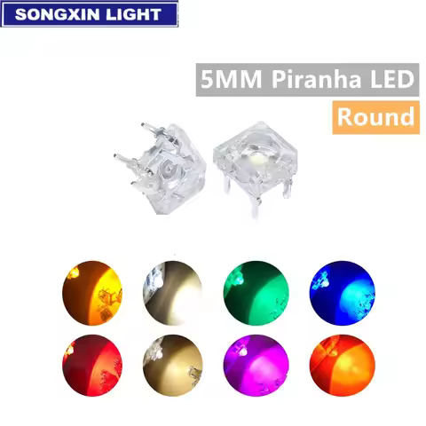10Pcs 5mm F5 Piranha LED White Red Green Yellow Clear 5mm LED Diode Light-Emitting-Diodes 4-pins Pir