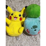 Pokemon Medium Plush: Pikachu and Bulbasaur