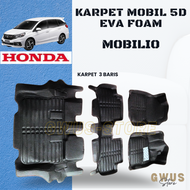 Karpet mobil 5D HONDA MOBILIO Premium Car Mat EVA FOAM Mangkok