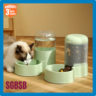 SGBSB 3l Cat Automatic Feeder Water Dispenser ภาชนะบรรจุอาหารสุนัขความจุขนาดใหญ่กรองน้ําดื่มชามอุปกรณ์สัตว์เลี้ยง SGSWG