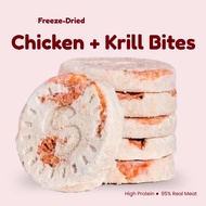 【YUMMY】Chicken & Krill Freeze-Dried Bites 95% Real Meat High Protein Pet Treats for Cats & Dogs