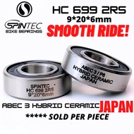 SPINTEC HC 699 RS / 2RS Hybrid Ceramic JAPAN Rubber Sealed Bearing for Bike Hubs