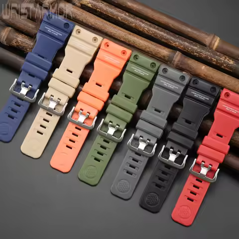 GN1000 Watchband For Casio GN-1000 GN1000 Watch Strap Sport Waterproof Rubber Replacement Bracelet
