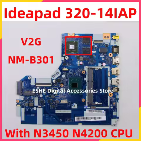 DG424 DG524 NM-B301 For Lenovo Ideapad 320-14IAP Laptop Motherboard With AMD N3450 N4200 CPU V2G GPU