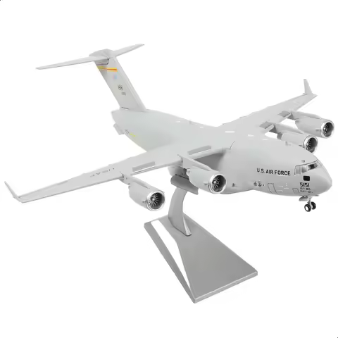 NUOTIE 1/200 C-17 Globemaster Diecast Airplane Model Kits with Stand Harbor-Hickam AFB Transport Met