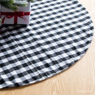 Base Decoration Supplies 120cm Christmas Christmas Tree Skirt Decoration Black White Christmas Tree 