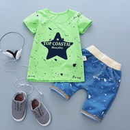 Ready Stock Summer Infant Baby Boy Cartoon Clothes Sets Boy Clothing Suit 0-5 Yrs