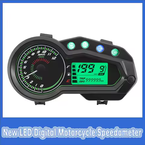 New LED Digital Motorcycle Speedometer Multifunction Waterproof Moto Gauge for Italika 150z 150sz 17