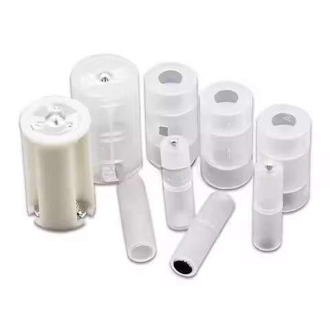 2pcs 5 To 1/2 Battery Converter 7 To 5 Emergency Converter Negative Electrode with Copper Bottom AAA