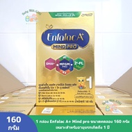 (ทักแชท) นมผง เอนฟาแล็ค เอ พลัส Enfalac A+ mind pro ขนาดทดลอง 160 กรัม สูตร1