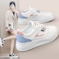 Spring Breathable Leather Sneakers - Casual & Stylish Elevated Women's Shoes