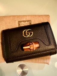Gucci Wallet (Brown Leather with Bamboo Detail)