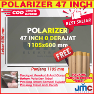 POLARIS LCD TV 47 INC 0 DERAJAT LAPISAN PLASTIK POLARIZER DEPAN LUAR POLARIZER POLARIZED LCD 47 IN 4