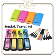 Portable Cutlery Set Spoon Fork Chopsticks Travel Cutlery Set