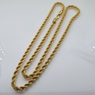 22K / 916 gold hollow Thicker rope necklace