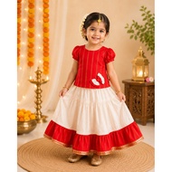 ✨Premium Baby 100% Cotton Girl Pattu Pavadai,Boy Dhoti Kurta Set, Party Gown for Newborn, Infant&Kid