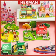 6D 3D building paper puzzle DIY play art and craft kid puzzle early learning puzzle educational toys