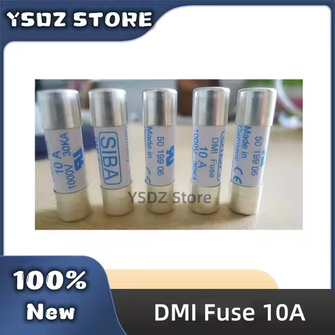 5~10PCS New SIBA DMI Fuse FF 10A 1000V 30kA Fast Blow Fast Acting Ceramic Fuse Tube 10*38 10x38MM fo