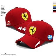 F1 Ferrari SF - 25 2025 Cap | Leclerc 16 Hamilton 44 Baseball Hat Sun Protection Topi Lelaki Wanita 