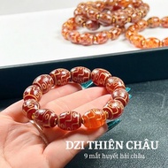 Beautiful 9-eye blood dzi agate bracelet