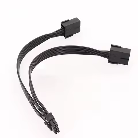 AC66 1Pcs Dual PCIe 8 Pin Female to Mini 12 Pin Male GPU Power Adapter Cable for NVIDIA GeForce RTX3