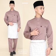Baju Melayu Moden Coklat Brown Mocha