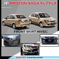 PROTON SAGA FLX/FL FRONT SKIRT MIVEC STLE SKIRT DEPAN -MATERAIL PU GETAH BODYKIT