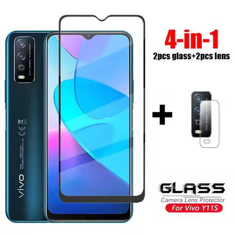 For Glass Vivo Y11S Full Cover Tempered Glass For Vivo Y20 Y20T Y31S Y52S Y12S Y15 Y17 Y50 Y30 Y70 Y