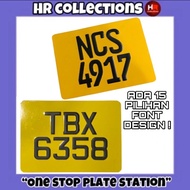 (ON-SALE) PLATE BESI KETUK MOTOR EURO DESIGN BERWARNA