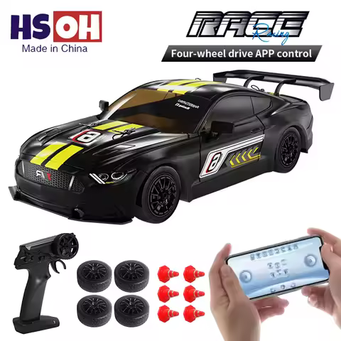 KF28 1/16 4WD RC Drift Car With LED Lights Professional 2.4G Remote Control High Speed Racing Model 