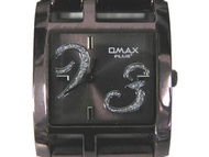 [專業] 女錶 [OMAX PLUS+ OM-078] 歐馬仕 方型石英錶[古銅金面+鑽字]中性/新潮錶