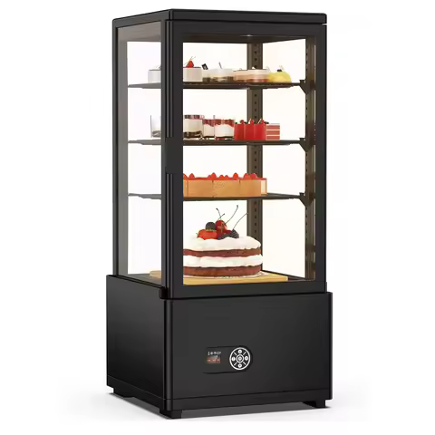 3Cu. FT (86 L) Refrigerated Display Case Fridge Large Commercial Pastry Display Refrigerator with LE
