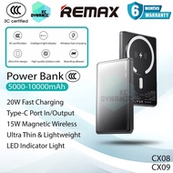 【3C Certified】Remax CX08 5000mAh Powerbank Magnetic Wireless Power Bank Remax CX09 10000mAh Powerban