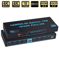 Navceker HDMI Splitter 1x2 1x4 1x8 4K HDMI Splitter 1 in 2 out 2 Port HDMI Amplifier HDMI Cable Spli