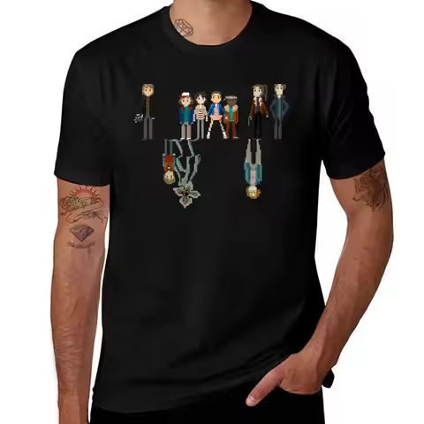 STRANGER 8 BIT T-Shirt cotton t shirts man 100% cotton tshirt 100% T-Shirt