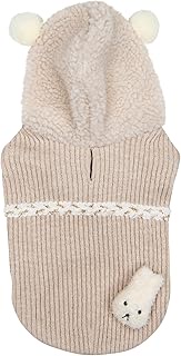 Pinkaholic New York Willow Cute Winter Hooded Shirts Flat Vertical Ribs Pattern for Small and Medium