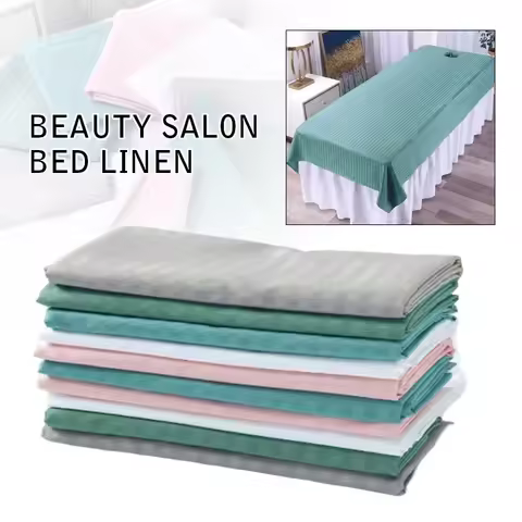Beauty Massage Table Cover Spa Salon Bed Sheet with Face Hole Beauty Salon Massage Table Bed Sheet B