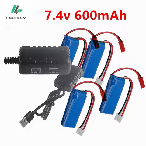 600mAh 7.4V Li-po Battery for WLtoys K969,K979,K989,K999,P929,P939 RC Car Trucks Spare 2S 7.4v RC Ca