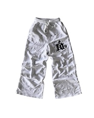 QJMBF กางเกงวอร์ม Y2K กางเกงวอร์มผู้หญิงสำหรับผู้ชายกางเกงฮิปฮอปฮาราจูกุปักลายตัวอักษรกางเกงลำลองเอว