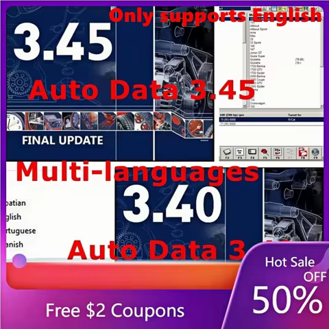 AutoData 3.45 Only English AutoData 3.41/3.40 Support multiple languages supported Automobile Mainte
