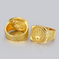 。Hip hop / rock hip hop crown ring men's and women's gold-p