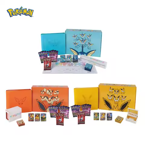 Original Pokemon TCG Card with Custom Chinese Ibrahimovic Design Advanced Gift Box Reib Fire Eevee W