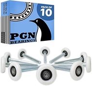 PGN 2" Nylon Garage Door Rollers 10 Pack - Quite and Smooth Garage Door Wheels Replacement - Garage 