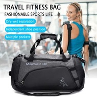 Nylon Portable Gym Bags with Shoe Compartment Waterproof Fitness Training Bag Multifunctional Wear-r