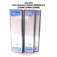 (2PCS) GALASY PVC 252 2D 25MM Insert Binder A4 Ring File [Black] X 2PCS