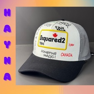 DSQUARED2 Men's and Women's Fashion Button Buckle Baseball Cap, cool Dsquared2 khaki mesh hat M308