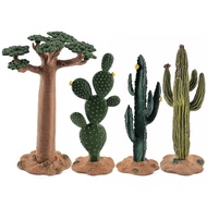 Kids Scene Animal Figurine Tropical Desert Tree Faux Cactus Baobab Green Plant
